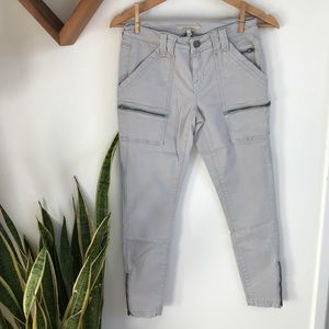 Joie Park City Skinny Jeans Gray Zipper Ankle 25
